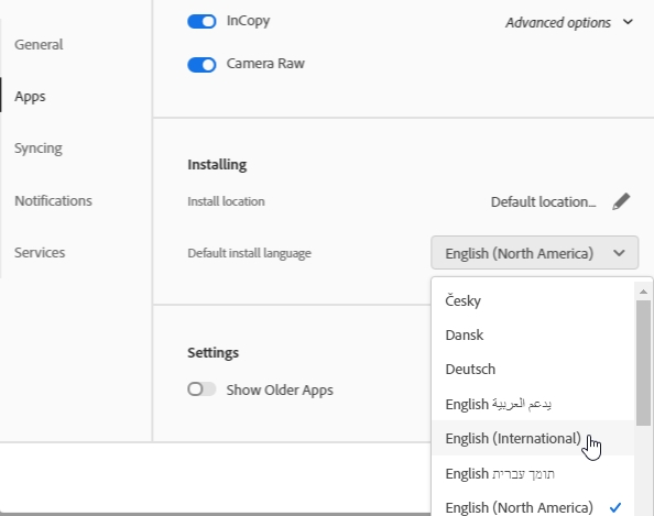 language pack adobe illustrator